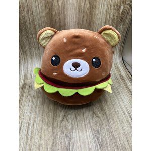 Cute & Cuddly Bear burger Squishable Teddy Bear Plush Stuffed Animal 7 in No tag